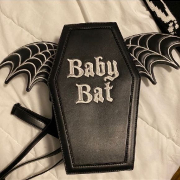 Dolls Kill Handbags - The Grave Girls Baby Bat Coffin Shaped Backpack - SOLD OUT ONLINE - NEW IN BOX